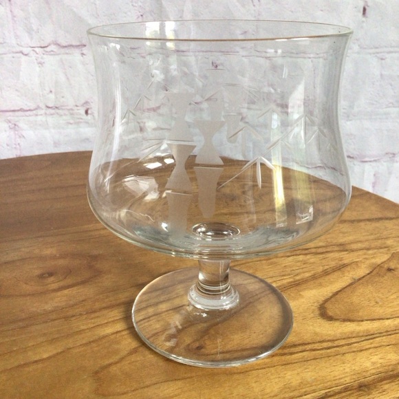 Vintage Noritake Bamboo Etched Seafood Cocktail Glasses - Set of 2 - Picture 5 of 7